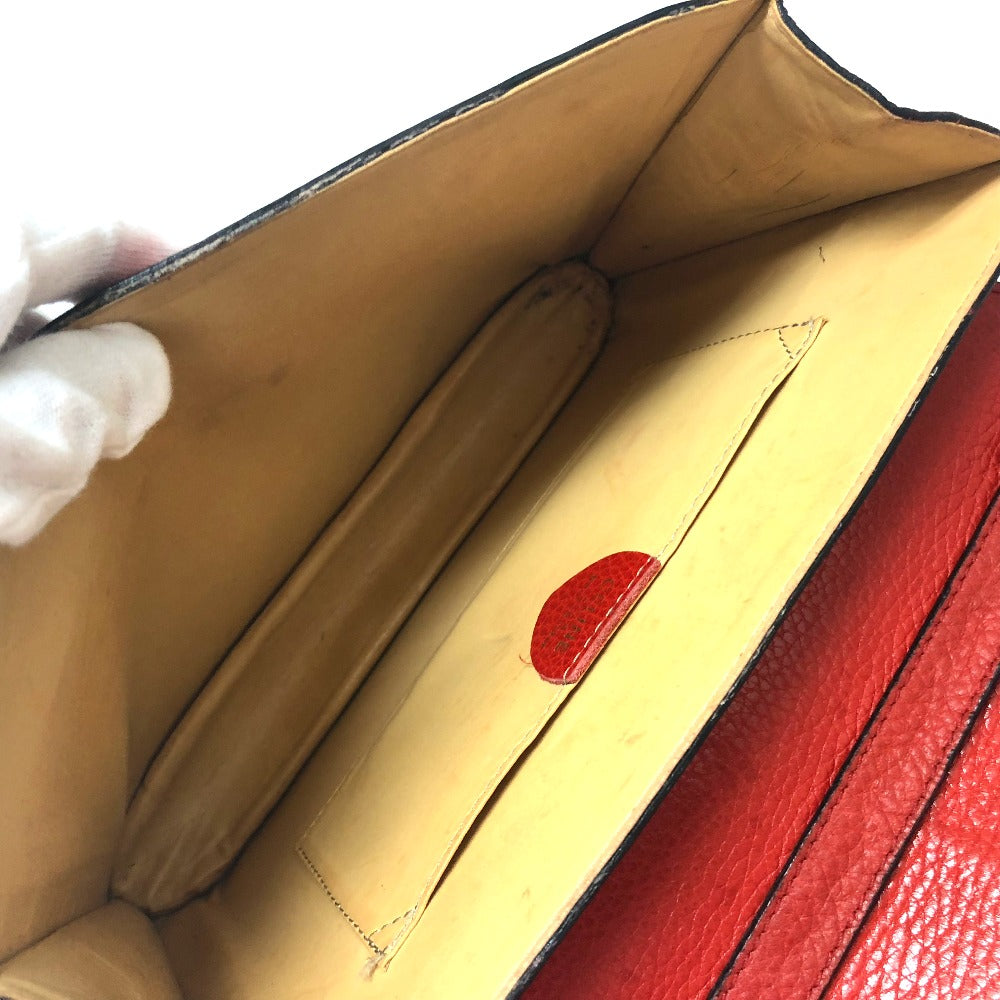 CELINE 斜め掛けバッグ ヴィンテージ カバン フラップ ショルダーバッグ レザー レディース レッド レッド