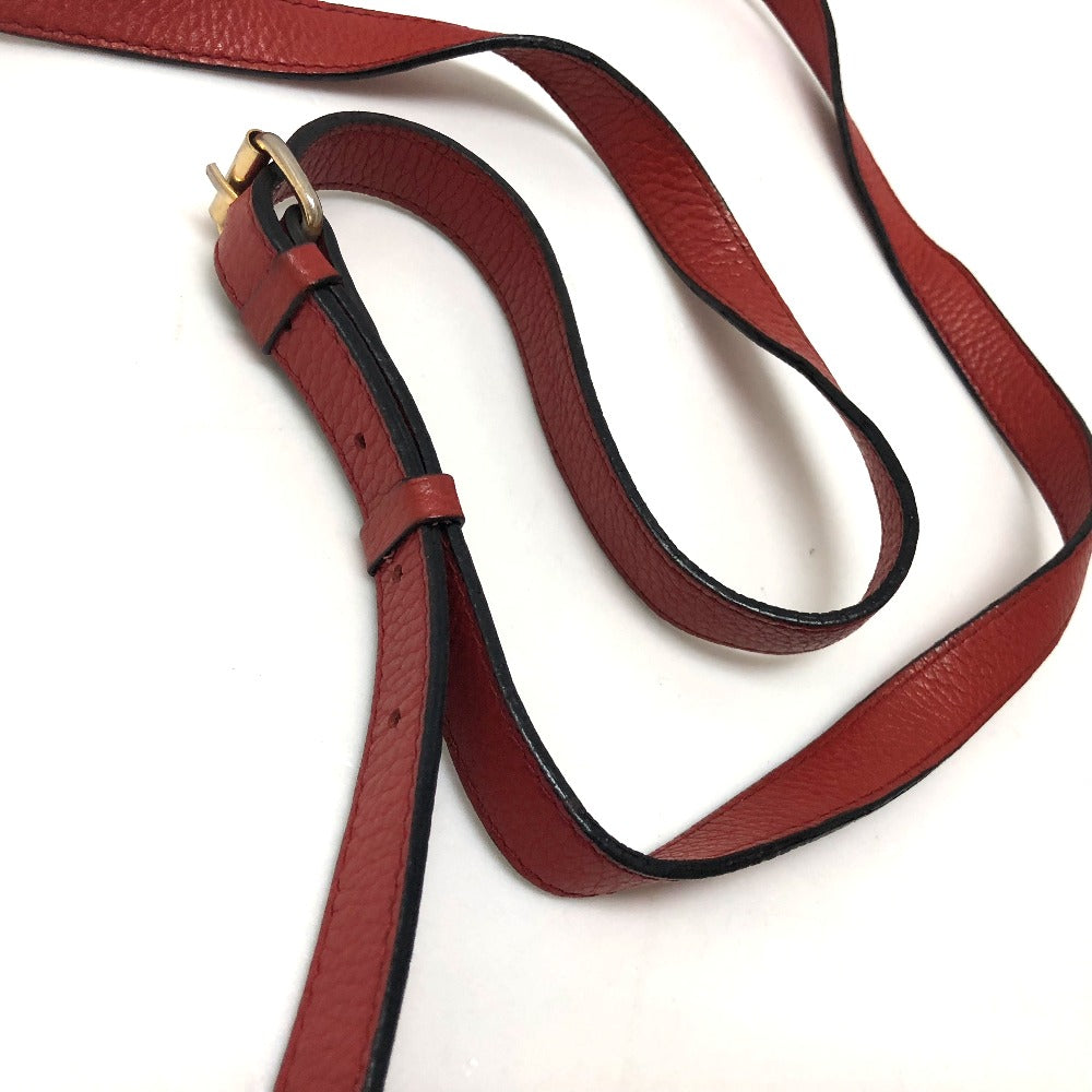 CELINE 斜め掛けバッグ ヴィンテージ カバン フラップ ショルダーバッグ レザー レディース レッド レッド