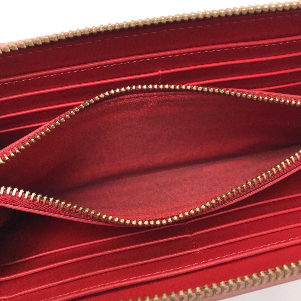 Christian Louboutin 1165065 Panettone Spike Stud Round Zip Long Wallet in Pink Leather