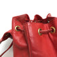 MCM Town Backpack with Logo Plate, Perfect for Town Use, Leather Backpack, Women's, Red