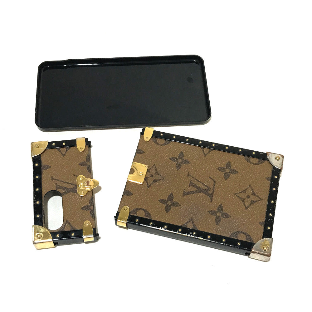 LOUIS VUITTON M64487 モノグラムリバース アイ トランク iphone7+ アイフォンケース スマートフォンケース モノグラムリバースキャンバス レディース ブラウン ブラウン
