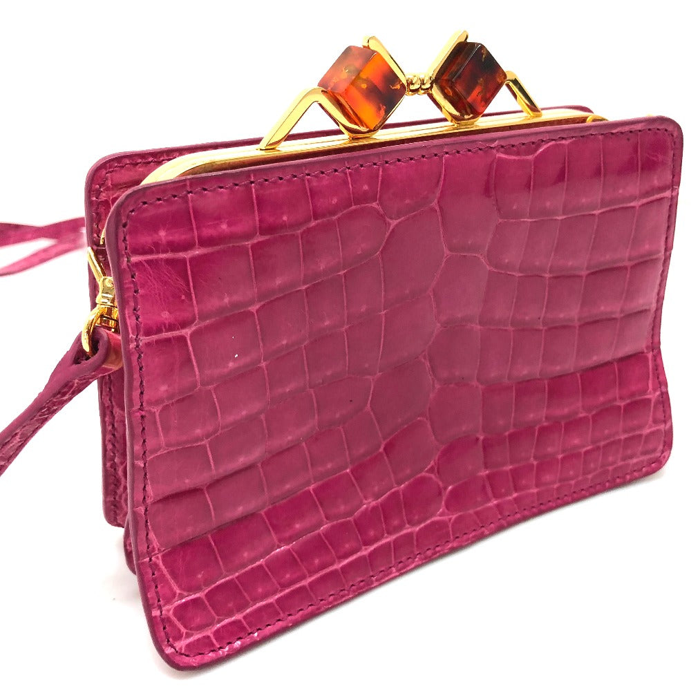 MIUMIU Pouch Shoulder Bag, Leather, Pink, for Women