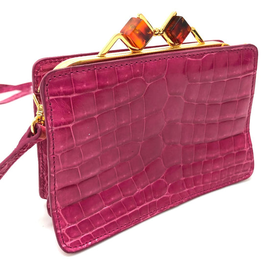 MIUMIU Pouch Shoulder Bag, Leather, Pink, for Women