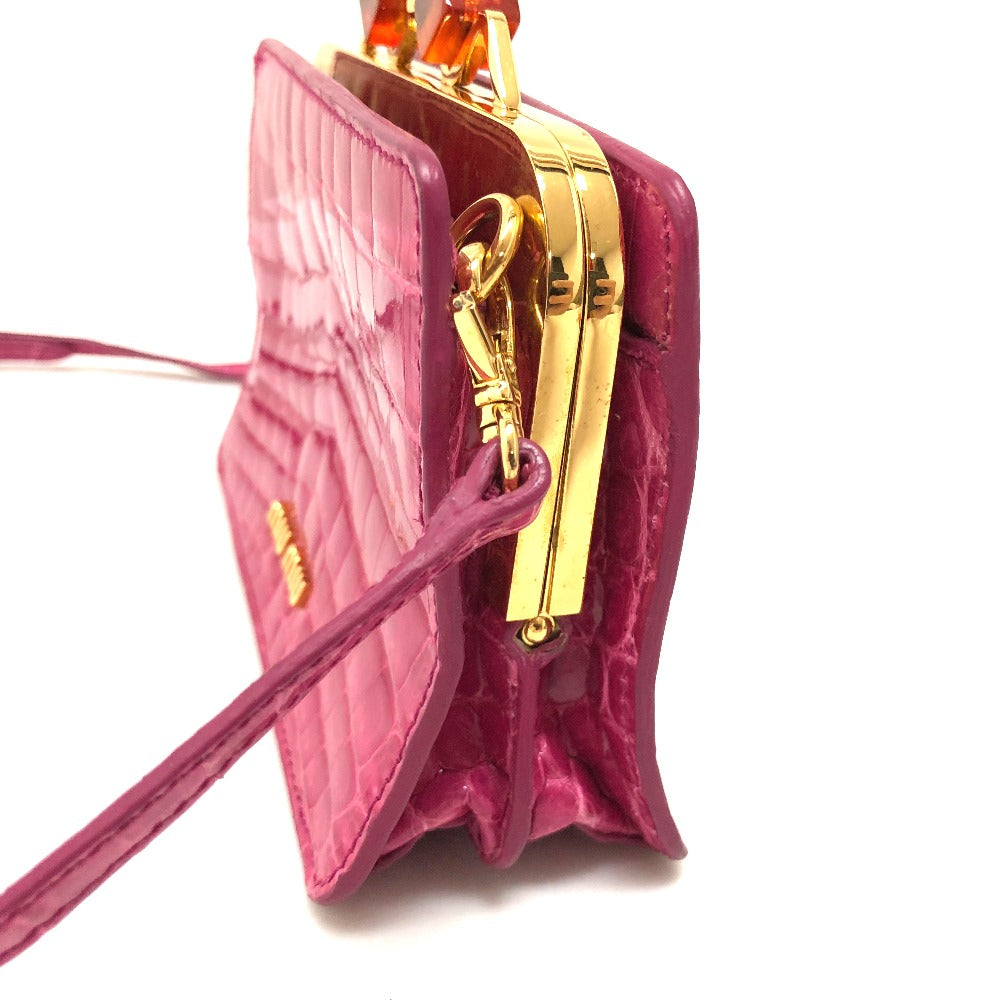 MIUMIU Pouch Shoulder Bag, Leather, Pink, for Women
