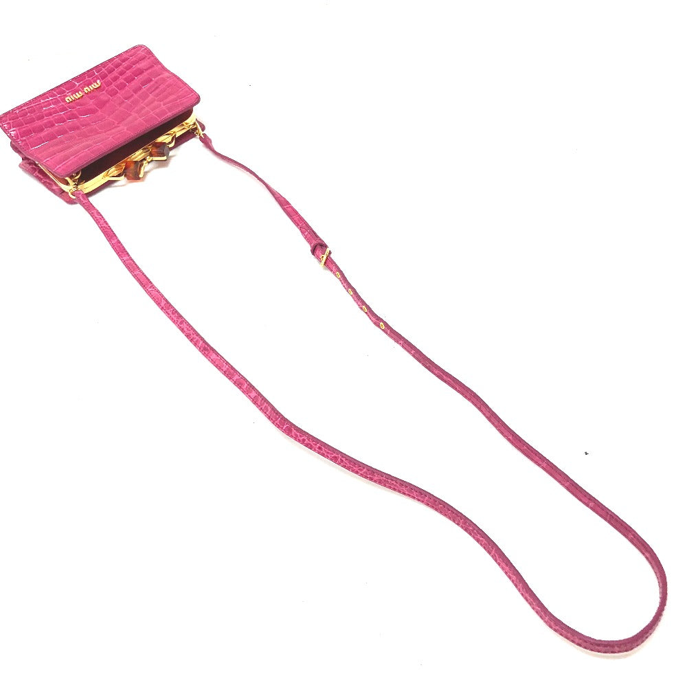 MIUMIU Pouch Shoulder Bag, Leather, Pink, for Women