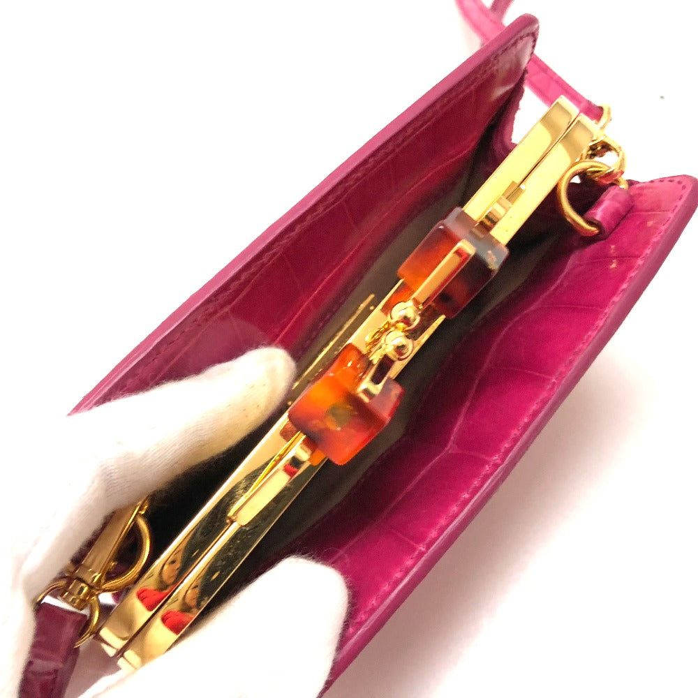 MIUMIU Pouch Shoulder Bag, Leather, Pink, for Women