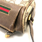 GUCCI 001115 0918 GG Plus Webbing Line Pouch Shoulder Bag PVC/Leather Women's Vintage Gucci