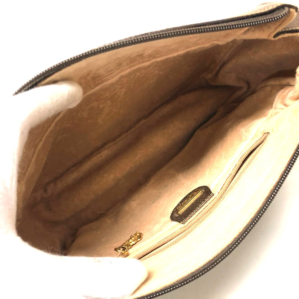 GUCCI 001115 0918 GG Plus Webbing Line Pouch Shoulder Bag PVC/Leather Women's Vintage Gucci