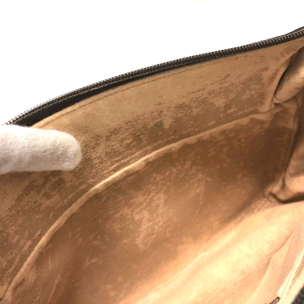 GUCCI 001115 0918 GG Plus Webbing Line Pouch Shoulder Bag PVC/Leather Women's Vintage Gucci