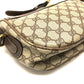 GUCCI 001115 0918 GG Plus Webbing Line Pouch Shoulder Bag PVC/Leather Women's Vintage Gucci