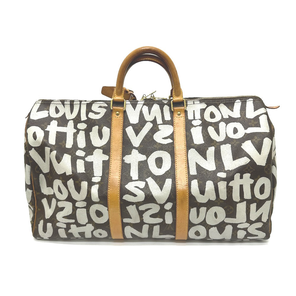 LOUIS VUITTON M92197 Monogram Graffiti Keepall 50 Boston Bag Bag Travel Bag Travel Bag Boston Bag Monogram Graffiti Canvas Unisex Brown