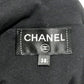 CHANEL 19C Zip-Up Hooded Vest with Sequins, Women's, Black