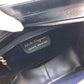 Salvatore Ferragamo Gancini Leather Handbag, Navy Blue