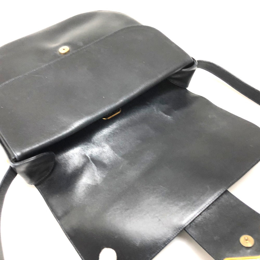 CARTIER Sapphire Line Flap Bag Crossbody Shoulder Bag Leather Women's Dark Navy