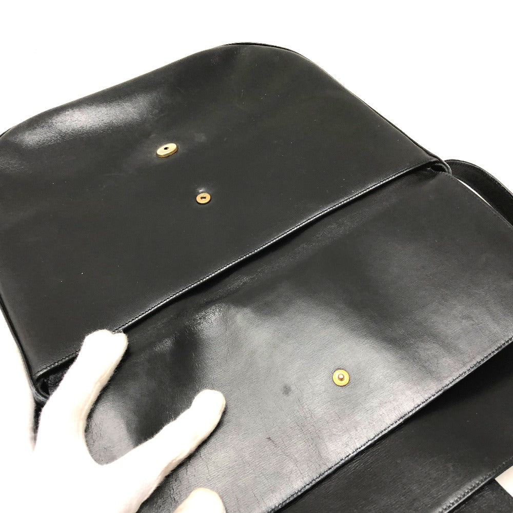 CARTIER Sapphire Line Flap Bag Crossbody Shoulder Bag Leather Women's Dark Navy