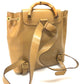 GUCCI Bamboo Backpack, Leather, Women's, Beige