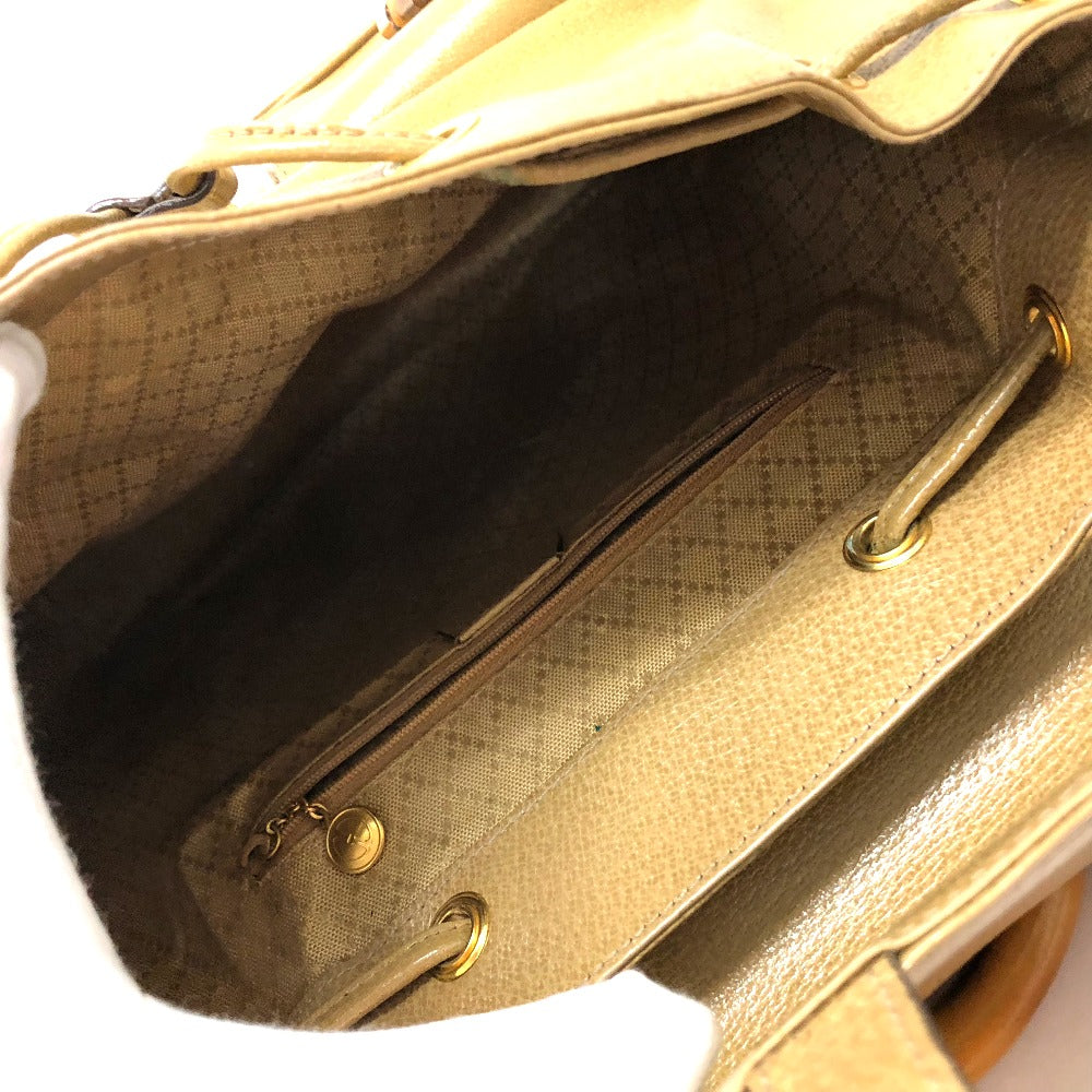 GUCCI Bamboo Backpack, Leather, Women's, Beige