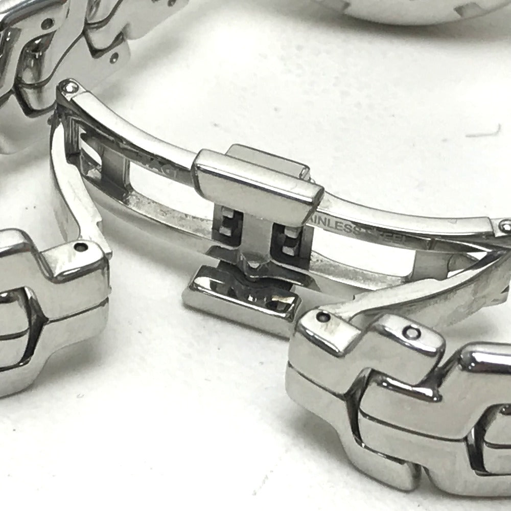 TAG HEUER WAT1410.BA0954 Link 11P Diamond Quartz Date Watch, Stainless Steel, Women's, Silver/Black