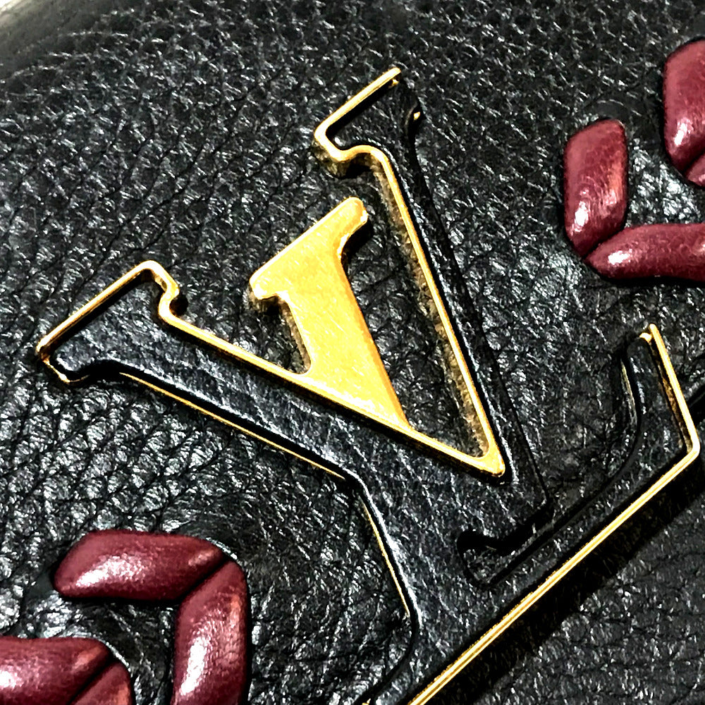 LOUIS VUITTON M62076 Taurillon Capucines Portefeuille Long Wallet, Bi-fold Wallet, Taurillon Leather, Women's, Noir, Black