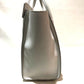 CELINE 167793 Tote Bag Micro Shopper Luggage Handbag Leather Women's White Off-White x Sky Blue