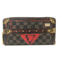 LOUIS VUITTON M63490 Transformed Damier Trompe-l'oeil Zippy Wallet, Round Zipper Long Wallet, Damier Canvas, Women's, Ebene Brown