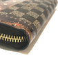 LOUIS VUITTON M63490 Transformed Damier Trompe-l'oeil Zippy Wallet, Round Zipper Long Wallet, Damier Canvas, Women's, Ebene Brown