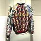 GUCCI 476247 Tiger Print Bomber Jacket, Floral Print, Outerwear, Tag Included, Silk Blouson, Women's, Multicolor, White x Multicolor