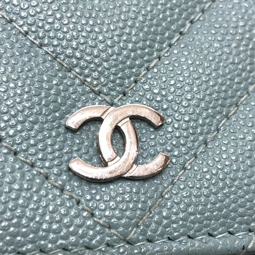 CHANEL 長財布 カバン 斜め掛け Vステッチ ココマーク CC チェーンウォレット ショルダーバッグ キャビアスキン レディース - brandshop-reference