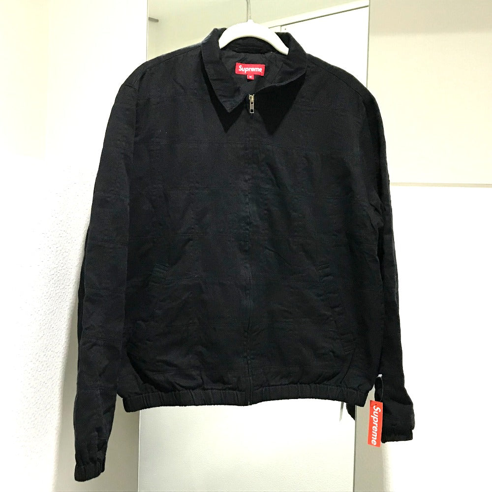 Supreme 19SS Patchwork Harrington Jacket, Men's Cotton Patchwork Harrington Jacket, Black