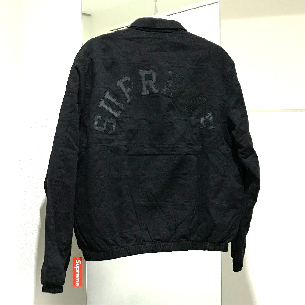 Supreme 19SS Patchwork Harrington Jacket, Men's Cotton Patchwork Harrington Jacket, Black