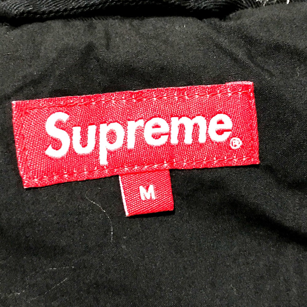 Supreme 19SS Patchwork Harrington Jacket, Men's Cotton Patchwork Harrington Jacket, Black