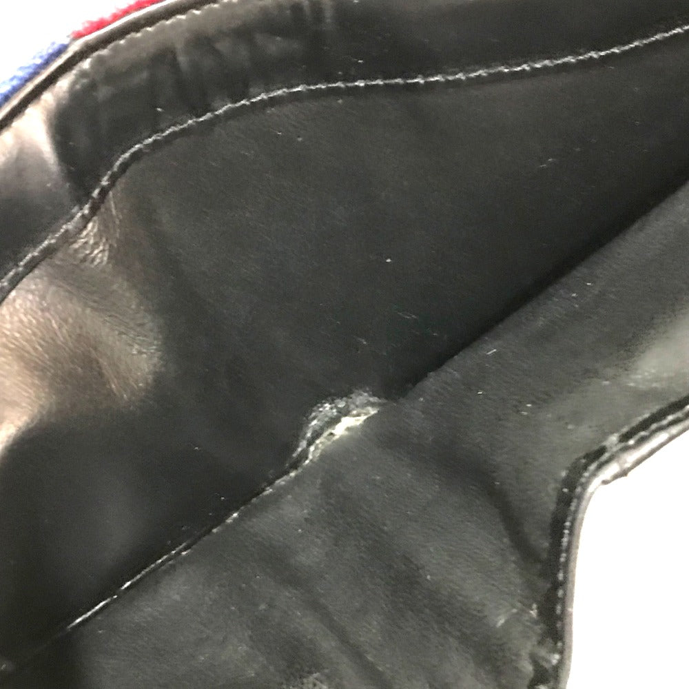 Roberta di Camerino ロゴ がま口 2つ折り財布 ベロア レディース レッド/ネイビー/グリーン