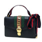 GUCCI 421882 Sherry Line Sylvie Small Ribbon Shoulder Bag Leather Women's Black