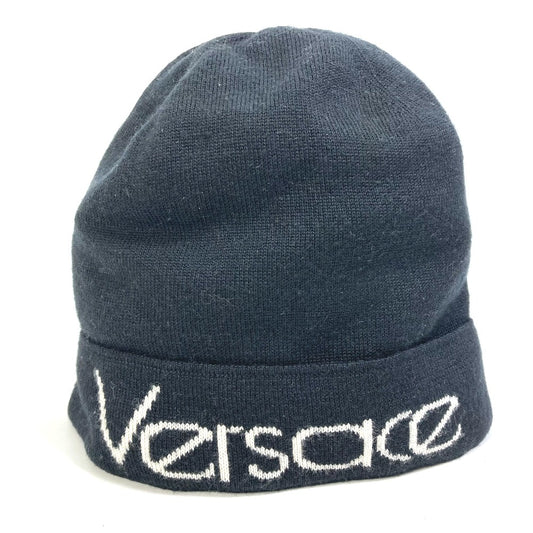 VERSACE ロゴ  ビーニー ニットキャップ 帽子 ニット帽 ウール レディース - brandshop-reference