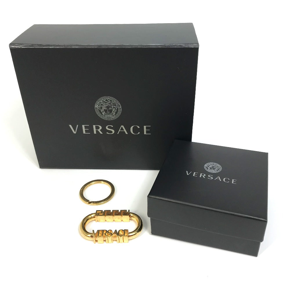 VERSACE グレカ ロゴ キー チェーン 小物 キーホルダー メタル