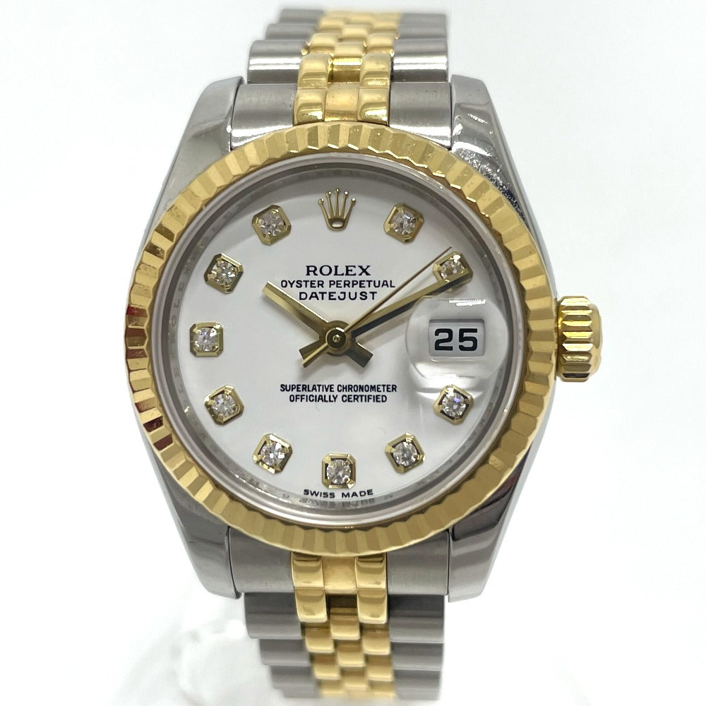 ROLEX 179173G デイトジャスト 10Pダイヤ 自動巻き 腕時計 SS/18K ...