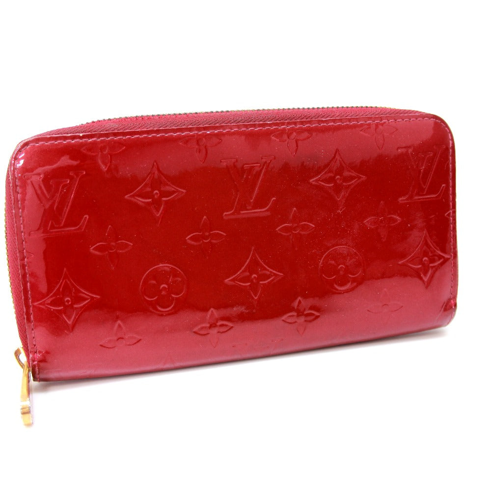 Authenticated Used Louis Vuitton Wallet Zippy Pomme d'Amour Red Long Round  Zipper Women's Monogram Vernis M91981 LOUISVUITTON 