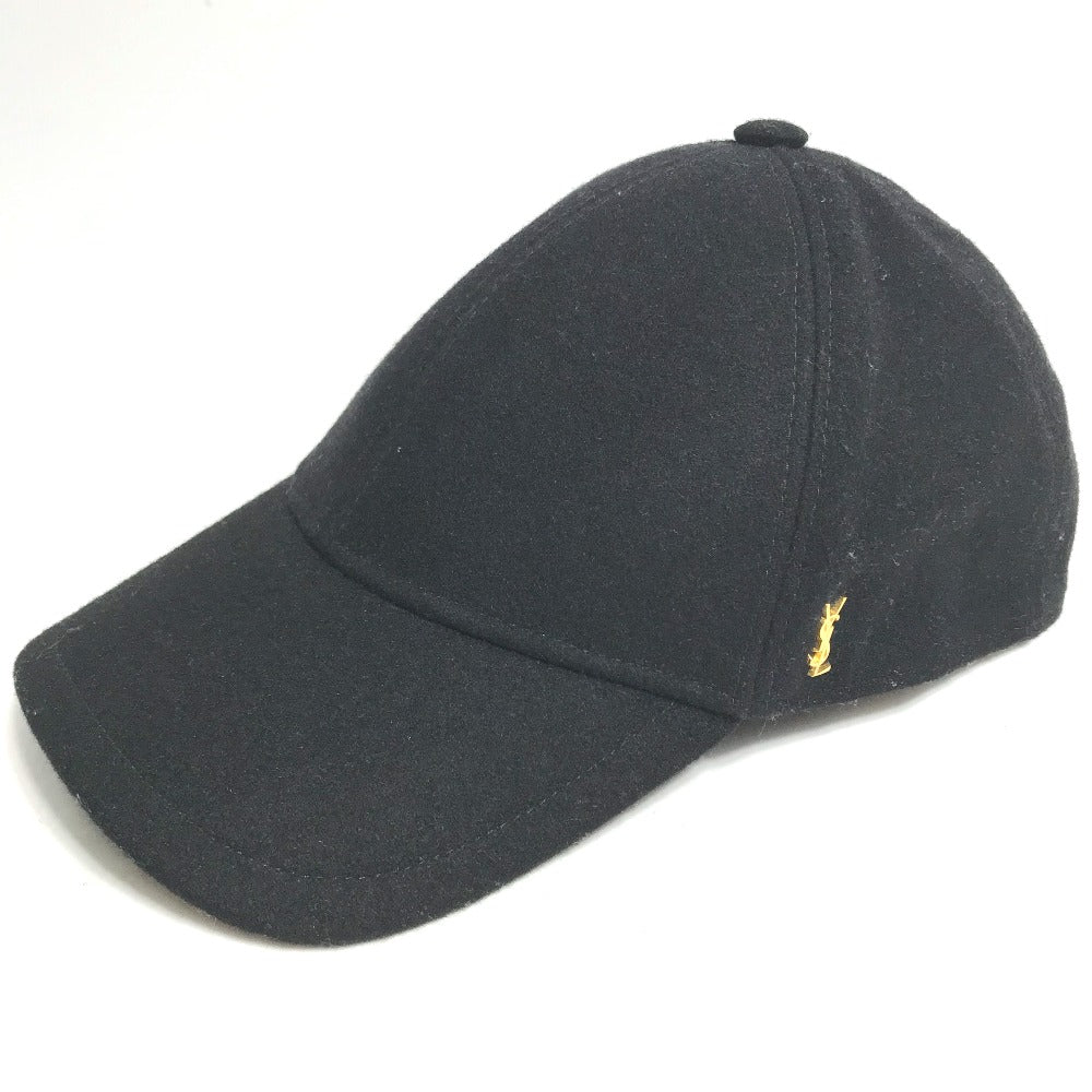 SAINT LAURENT PARIS 706537 YSL ロゴ 帽子 キャップ帽 ベースボール キャップ ウール レディース - brandshop-reference