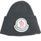 MONCLER ビッグワッペン ロゴ ビーニー 帽子 ニット帽 ニットキャップ ニット帽 ウール レディース - brandshop-reference