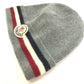 MONCLER ロゴ ワッペン ライン ビーニー 帽子 ニット帽 ニットキャップ ニット帽 ウール レディース - brandshop-reference