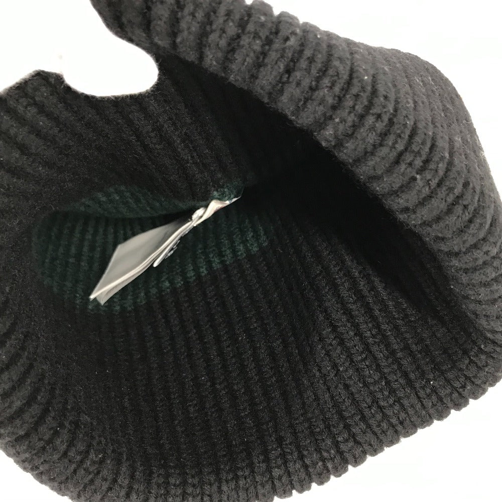 MONCLER トリコロールカラー ロゴ ビーニー 帽子 ニット帽 ニットキャップ ニット帽 ウール メンズ - brandshop-reference