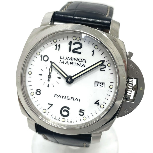 PANERAI PAM00499 ルミノール 1950 マリーナ 3DAYS アッチャイオ 自動巻 デイト 腕時計 SS メンズ - brandshop-reference
