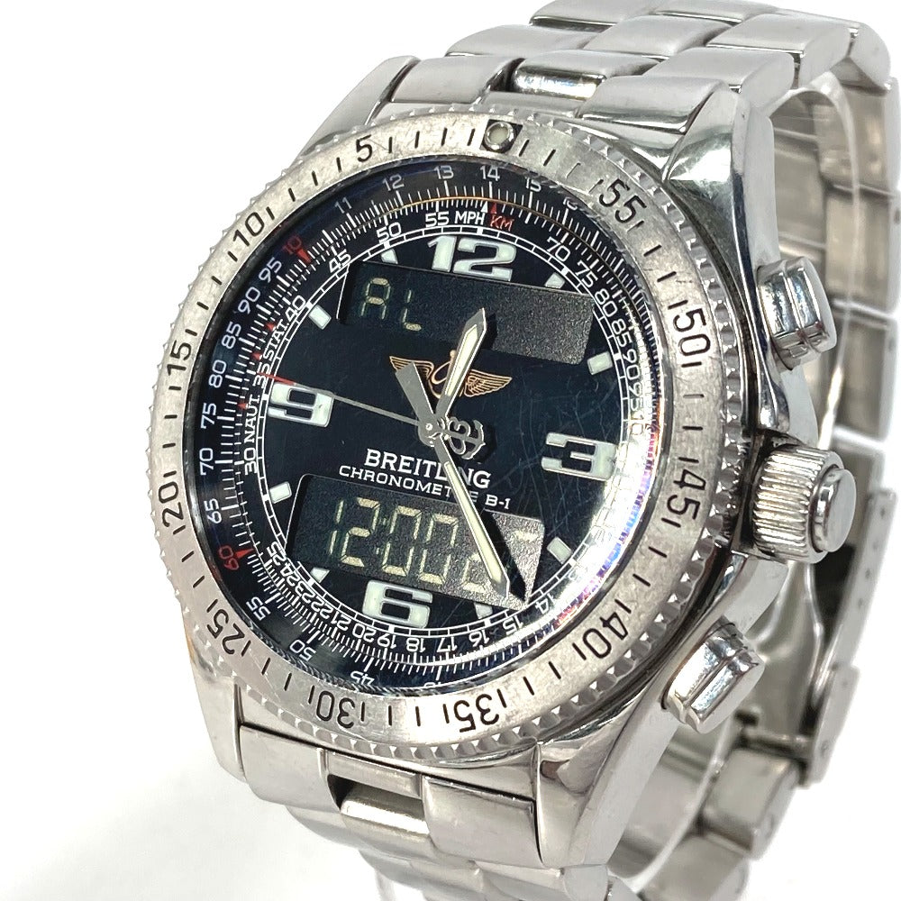 BREITLING A78362 クロノメーター アナデジ クォーツ 腕時計 SS メンズ - brandshop-reference