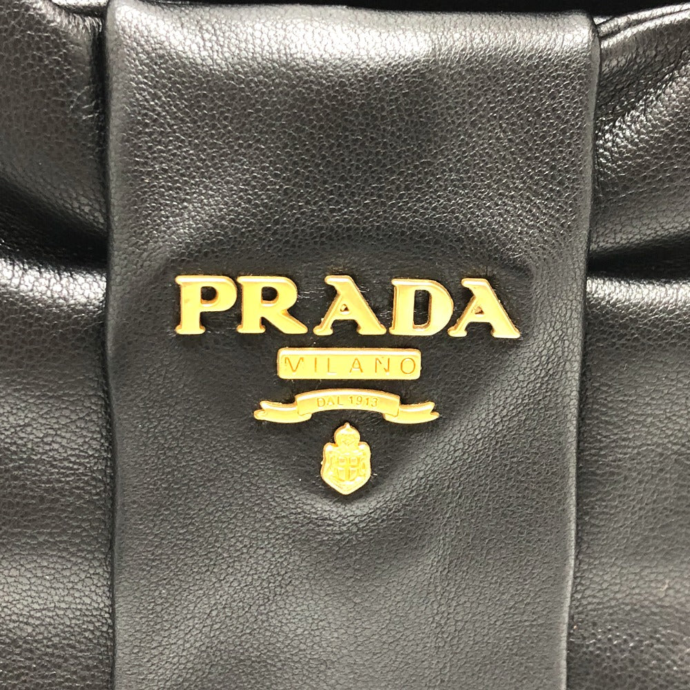 PRADA BP0166 リボン カバン ショルダーバッグ レザー レディース