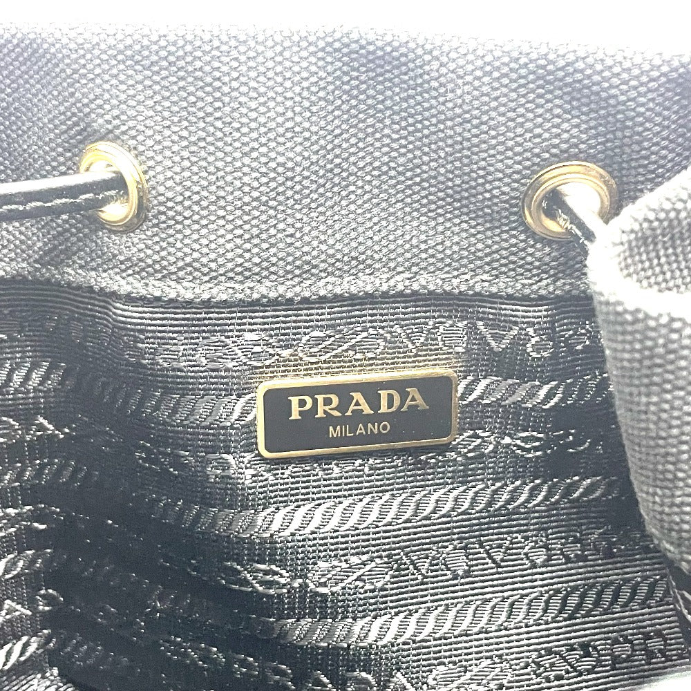 PRADA 1BE040 トライアングルロゴ かごバッグ 2WAY ハンドバッグ キャンバス/レザー レディース |  brandshop-reference