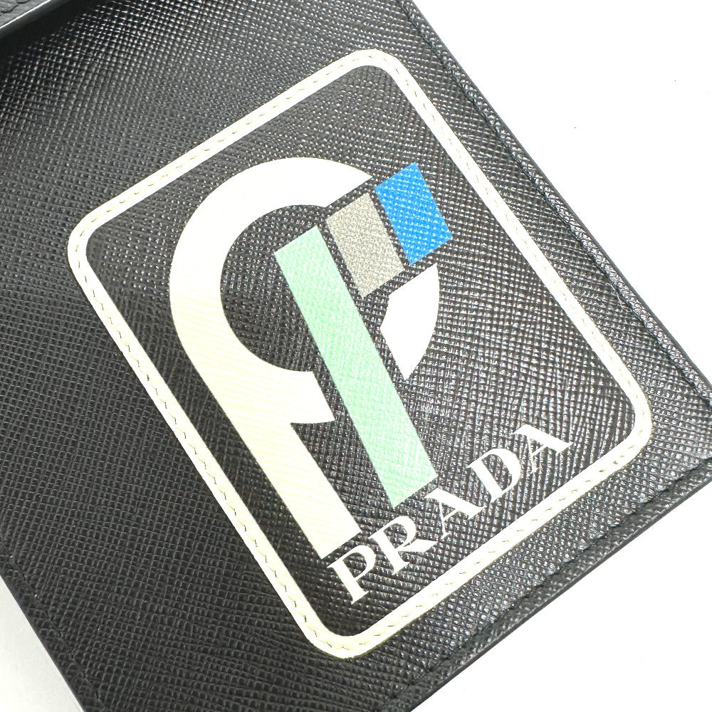 プラダ PRADA ロゴ 2ZH068 ネックポーチ ネックウォレット スマホケース ポシェット スマホポーチ ショルダーバッグ サフィアーノレザー ブラック
