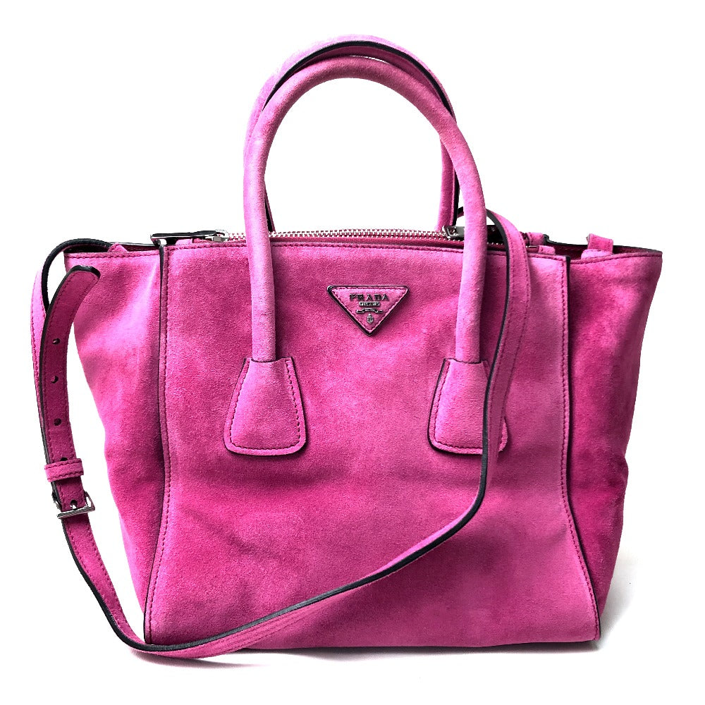 PRADA BN2625 SCAMOSCIATO 2WAY Handbag Suede Ladies brandshop