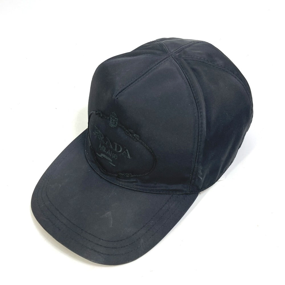 PRADA 2HC587 トライアングルロゴ 三角ロゴ プレート 帽子 キャップ帽 ベースボール キャップ ナイロン メンズ - brandshop-reference