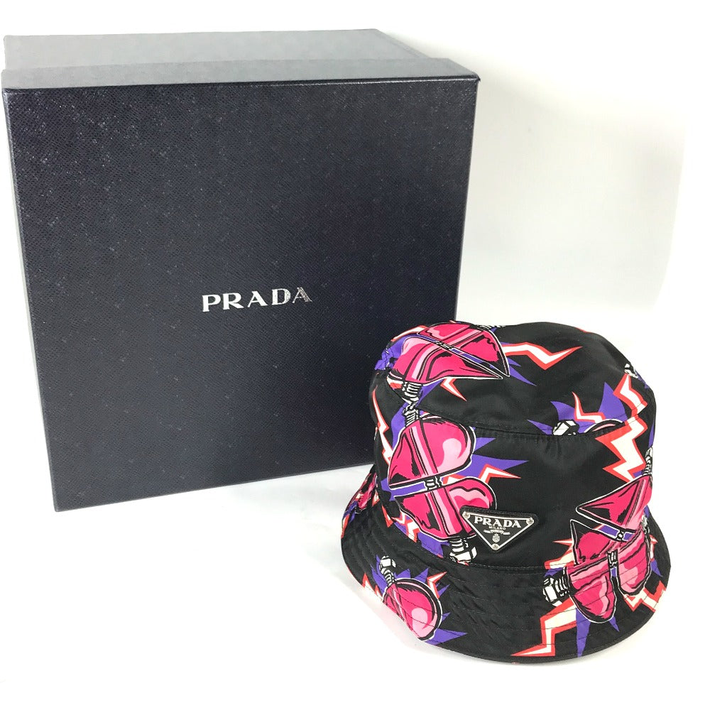 PRADA ハート ロゴ ハット帽 帽子 バケットハット ボブハット ハット ナイロン メンズ - brandshop-reference