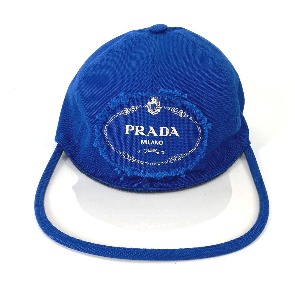 PRADA クリア ロゴ 帽子 キャップ帽 ベースボール キャップ キャンバス メンズ - brandshop-reference